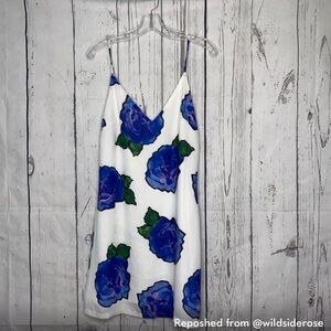 Missguided blue rose dress